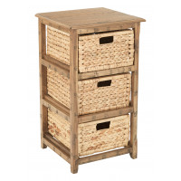 OSP Home Furnishings SH4513-DT Sheridan 3-Drawer Storage in Distressed Toffee Finish Assembled